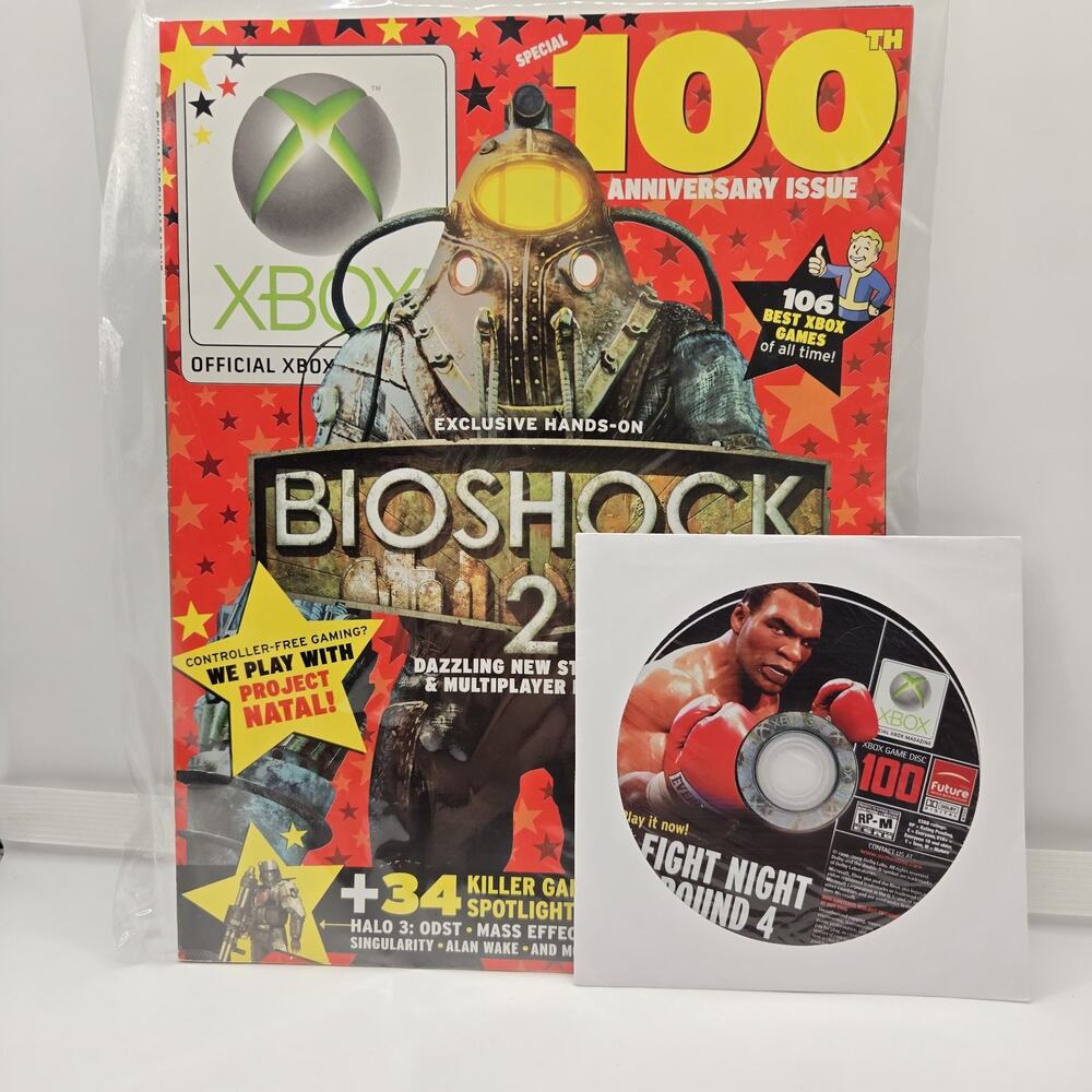Xbox Official Magazine September 2009 Bioshock 2 Issue 100 Xbox 360 W Demo Disk